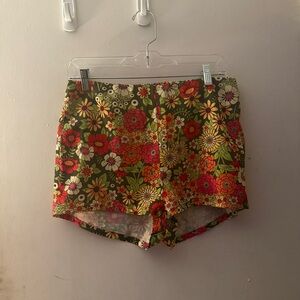 Sugar Thrillz Floral Green Shorts